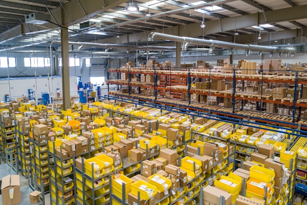 Forklift with cargo